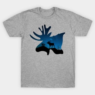 Moose lovers, forset moose silhouette T-Shirt